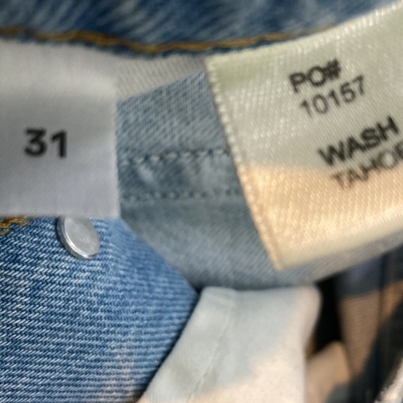 Reformation Baggy Jeans Light Wash Tahoe Rigid Denim Button Fly 10157 Jeans 31 - Picture 3 of 16